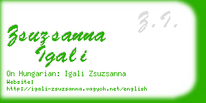 zsuzsanna igali business card